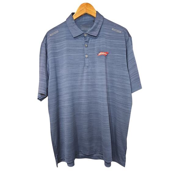 Columbia Omni-Wick Printed Dot Golf  Polo Heather Blue Size XL - Picture 1 of 5